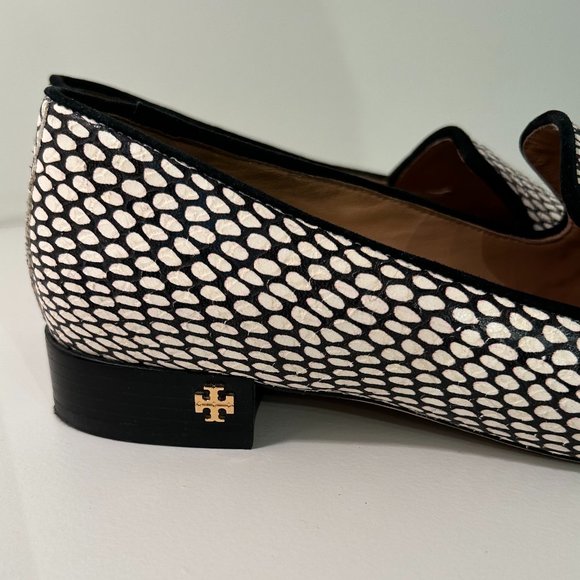 Tory Burch Pascal Loafers- black and white snake skin - Picture 6 of 8